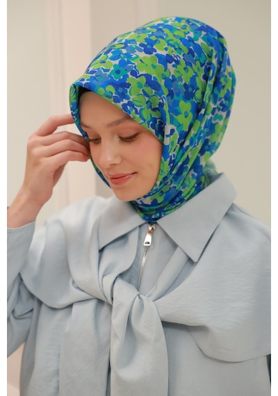 Silk Home Soft Eşarp 73081-13 Taş, Saks, Yeşil, Mavi