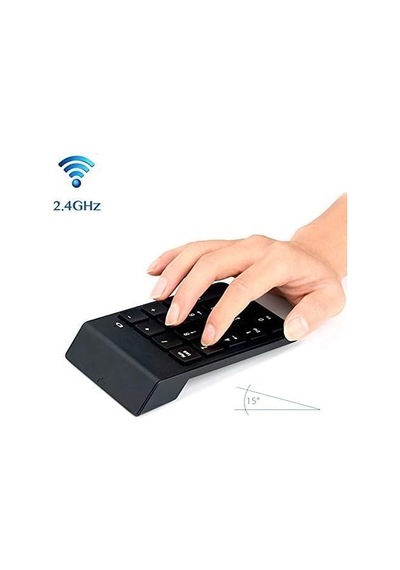 Usb Numpad Keypad Kablosuz Numerik Klavye Usb Numaratör Tuş Black