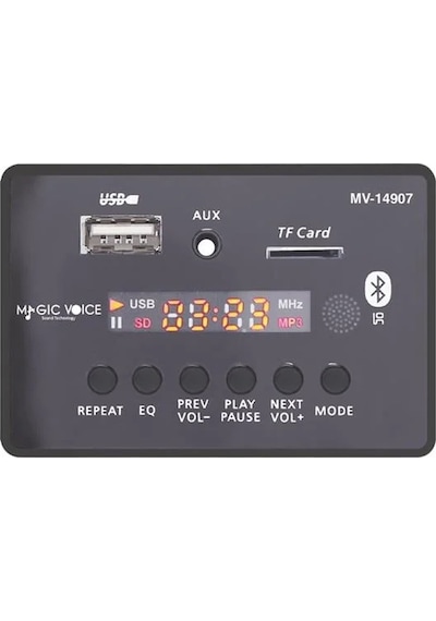 Magicvoice Mv-14907 Usb-sd-aux-bluetooth Kumandalı Ekranlı Oto Teyp Çevirici Dijital Player Board