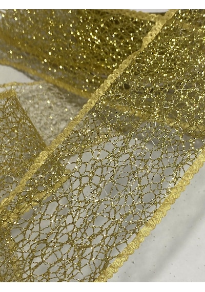 Metalik Simli Kurdele 5 Cm / Parlak Hediye Paketi, Yılbaşı Ve Dekorasyon Şeridi 9 Metre