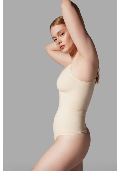 Fit Women Çıtçıtlı String Body Korse 9052 Bej