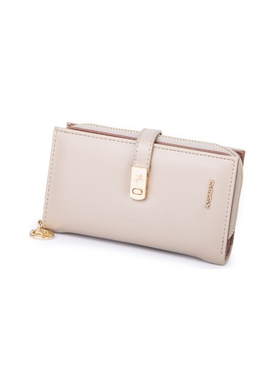 Nas Bag Kadın Orta Boy Kartlık Kağıt Para Ve Bozuk Para Tasarımına Sahip Kum Taba Dona 16x9 Cm Kum - Taba