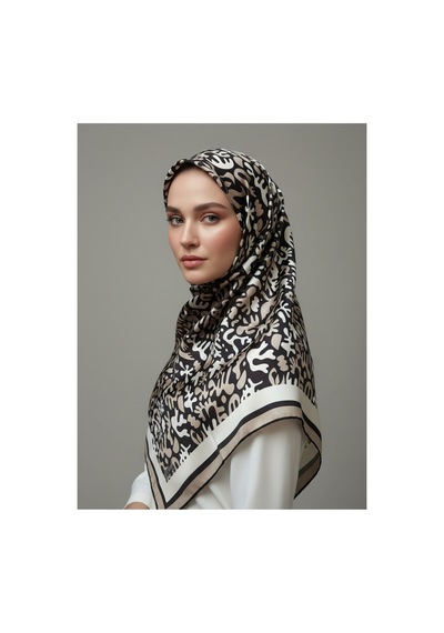 Trend Dijital Baskı Batik Desenli Royan Eşarp Desen 3 Renk 5 Çok Renkli