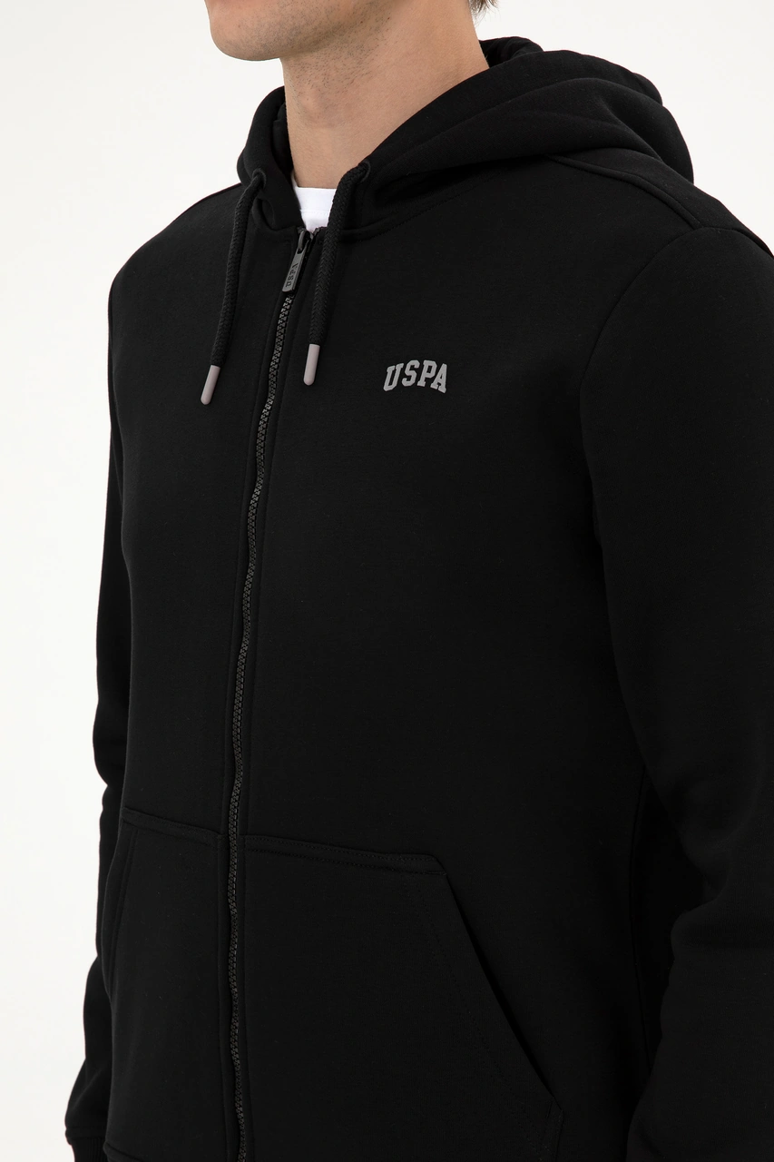 U.S. Polo Assn. Erkek Regular Fit Siyah Şardonlu Örme Hırka 50313755-VR046