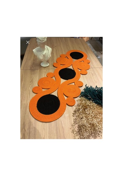 Jüt, Hasır,sarmal Model, Dekoratif Masa Örtüsü, Runner 40x110 Cm, Sehpa Örtüsü, Bohem Tarzı Turuncu Siyah Turuncu Siyah Jüt, Hasır,sarmal Model, Dekoratif Masa Örtüsü, Runner 40x110 Cm, Sehpa Örtüsü, Bohem Tarzı Turuncu Siyah Turuncu Siyah