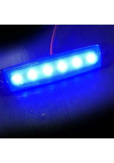 Ahmet Otomotiv 10 Adet 6 Ledli Parmak Led Mavi Renk 12v-24v