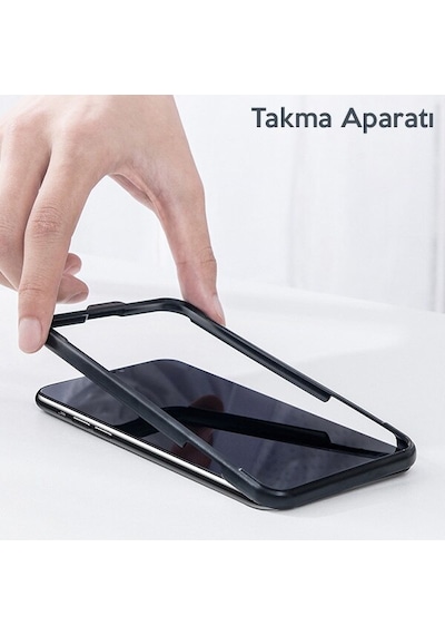 Gor Apple Uyumlu iPhone 12 Pro Best Full Tempered Cam Ekran Koruyucu 2Adet+Ta-Şeffaf