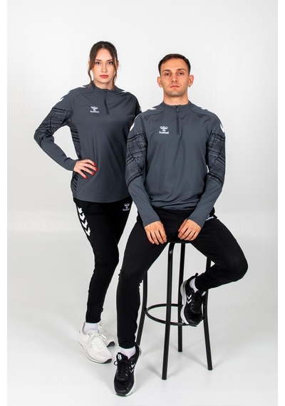 Hummel Line Antrenman Eşofman Üstü Antrasit Gri