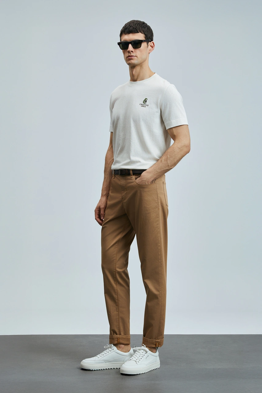 Lufian Helt Spor 5 Cep Erkek Pantolon Slim Fit Deve Tüyü Deve Tüyü 111190347100440 Deve Tüyü