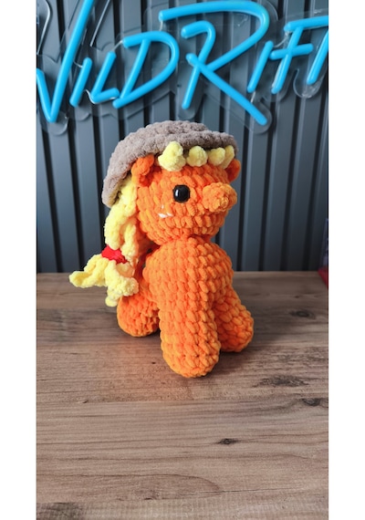 El Yapımı Tığ İşi My Little Pony Peluş Oyuncak Applejack 02 - Çok Renkli