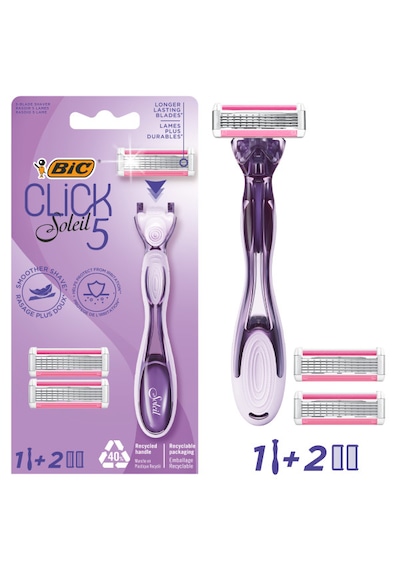 Bıc Click Soleil 5 Kadın Tıraş Bıçağı 5 Bıçaklı 1 Sap + 2 Yedek Başlık