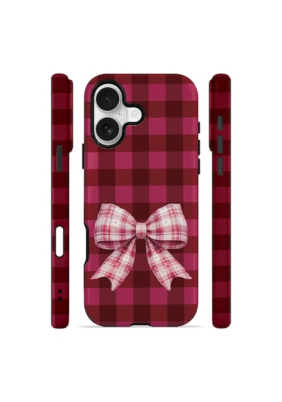 Velvoria Valestra Cherry Gingham Bow Apple Apple iPhone Uyumlu 16 Plus Darbe Korumalı Kılıf Valestra Select - Cherry Gingham Bow Velvoria Valestra Cherry Gingham Bow Apple Apple iPhone Uyumlu 16 Plus Darbe Korumalı Kılıf Valestra Select - Cherry Gingham Bow