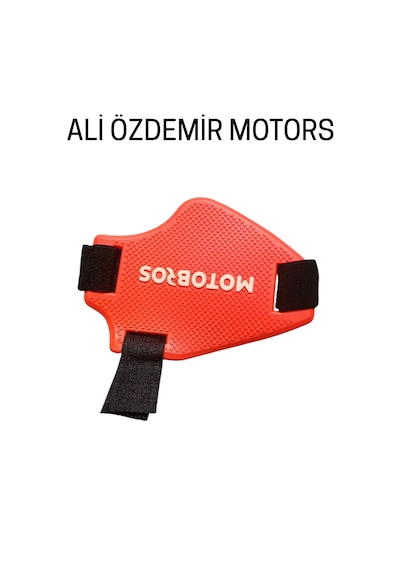 Ali Özdemir Motors Motosiklet Ayakkabı Koruma Pedi Turuncu Ayarlanabilir Boyut