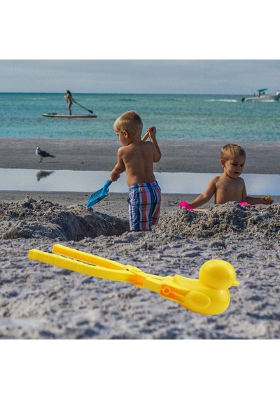 Çocuklar Aile Yetişkinler Için Ördek Kartopu Yapıcı Klip Sandball Aracı Sarı