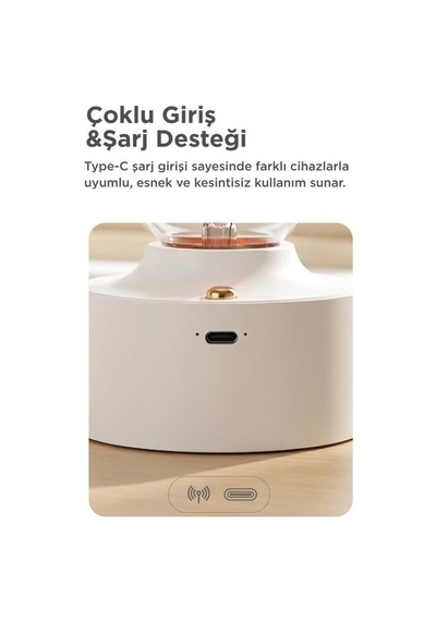 Delux Serisi Bluetooth Hoparlör Vintage Gaz Lambası D53 Pembe Retro Sesli Eğlence