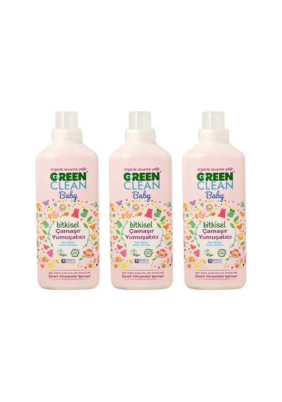 U Green Clean Baby Organik Lavanta Yağlı Bitkisel Çamaşır Yumuşatıcı 3 x 1 L