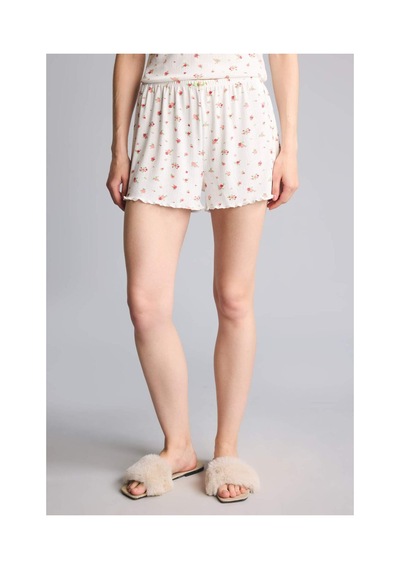 Defacto Regular Fıt Kısa Kollu Desenli 2li Ecru Pijama Takım G9932ax26smer98 Ekru-er98