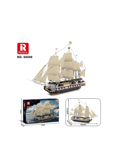 Reobrix Technic 66048 İngiliz Kraliyet Donanması Gemisi Yaratıcı Yapı Blok Seti Endea Vor Sailing Ship - 3555 Parça