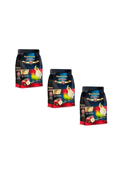 Eurogold Deluxe Elmalı Paraket Yemi 3 x 1 KG