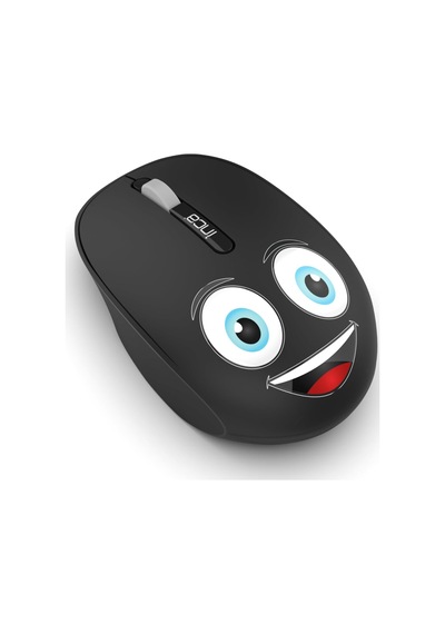 Inca Weeny Iwm-245st Desing 3d Wireless Siyah Mouse Sevimli Emoji Karakterli,2.4 Ghz Nano Usb,ergonomik Zarif Kullanım Şekli, Konforlu Dokunuş Hissi,1200 Dpi, 10m Çekim Mesafesi,uyku Modu
