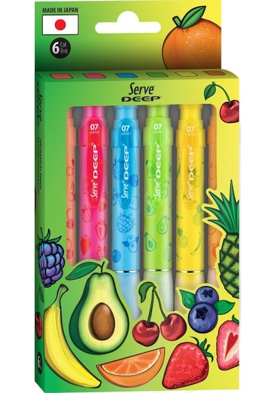 Serve Deep Uçlu Kalem Meyve Serisi 07mm - 6'lı Set Diğer