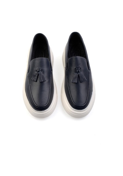 Bambi Lacivert Leather Erkek Loafer Ayakkabı E01080107603 Lacivert