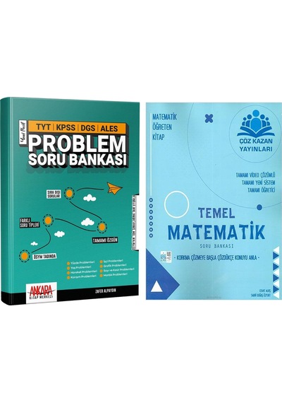 Çöz Kazan Tyt Temel Matematik Ve Akm Problemler Soru Bankası Seti 2 Kitap