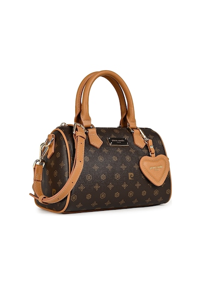 Pierre Cardin 05pc26y106171 Monogram Desenli Siyah Ayarlanabilir Askılı Kadın Omuz Çantası Kahve