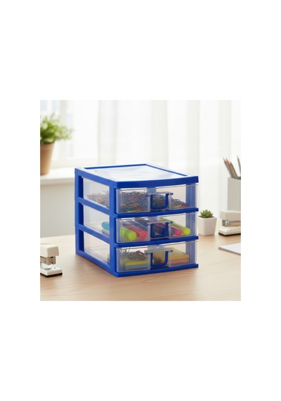 Mini 3 Çekmeceli Komidin Organizer Kahverengi