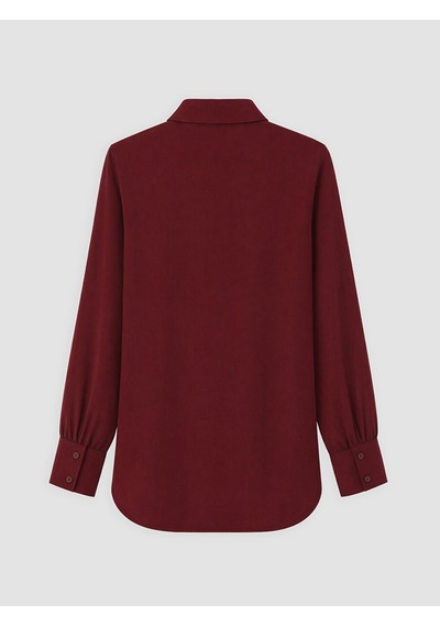 Lcw Everyday Bordo Beli Bağlamalı Kadın Gömlek Tunik