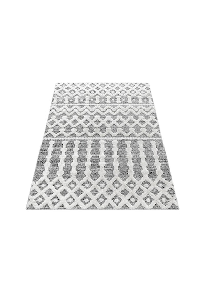 Yumuşak Bukle Tabanlı Modern Kabartmalı 3d Inka Örgü Desenli Krem Gri Renkli Halı Yumuşak Bukle Tabanlı Modern Kabartmalı 3d Inka Örgü Desenli Krem Gri Renkli Halı