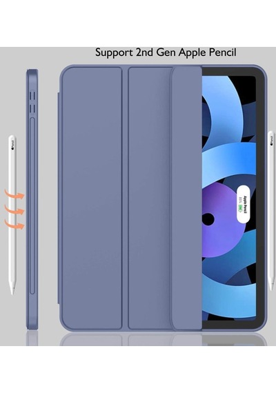 Apple Uyumlu iPad, Air 11inç M2 2024 Kılıf Kalem Bölmeli Smart Case A2902 A2903 A2904