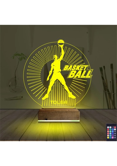 Luvivia Basketbol Nba Kişiye Özel 3d Lamba - Masa Gece Lambası