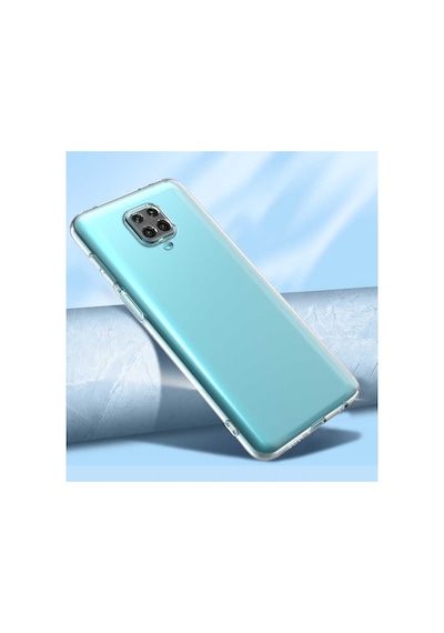 Fibaks Redmi Note 9 Pro/9s Uyumlu Kılıf Kamera Korumalı Renksiz Şeffaf Ince Esnek Süper Silikon Kapak