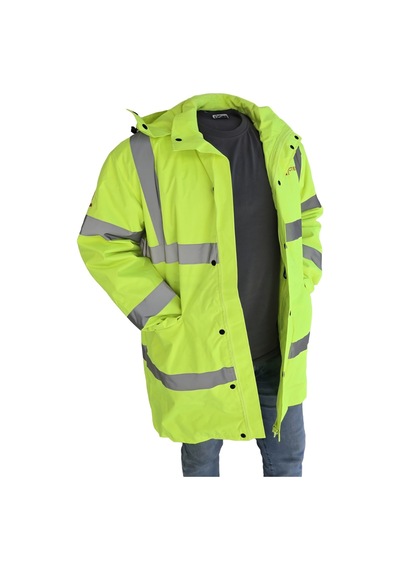 Kapitone Astar Reflektörlü İş Güvenliği Parka Mont Xl Çok Renkli
