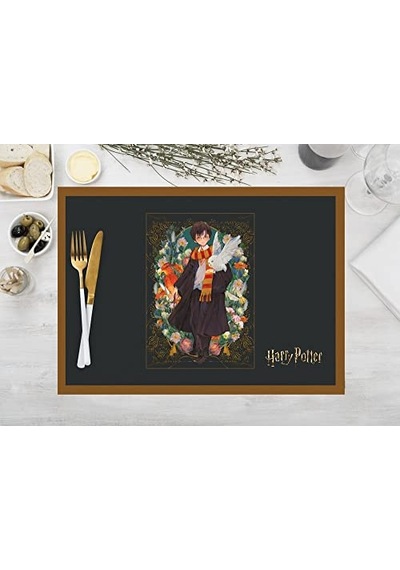 Harry Potter Characters Kumaş Amerikan Servis 4'lü Set 35x50cm Çok Renkli