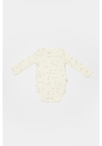 BabyCosy Organik Modal Fil Baskılı 2 Li Uzun Kollu Badi 001