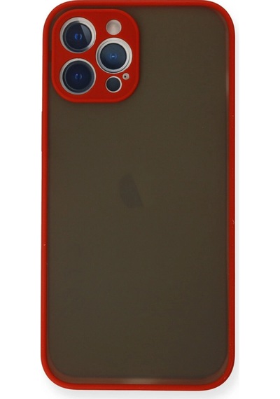 Apple Uyumlu iPhone 12 Pro Max Kılıf Montreal Silikon Kapak Kırmızı,