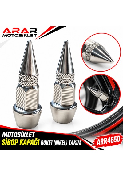 Motosiklet Sibop Kapağı Roket Nikel Takım-4650