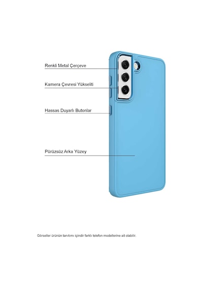 Samsung Galaxy Uyumlu S20 Fe Kapak Renkli Metal Kamera Çerçeveli First Class İçi Kadife Lansman Kılıf - Petrol Mavisi