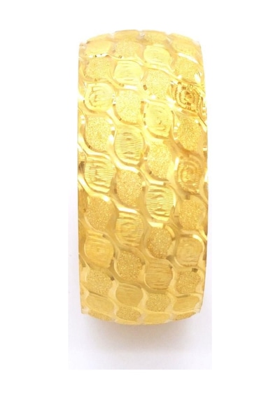 Altın Kaplama Desenli Simli Bilezik 3 Cm Blz-3040 Altın