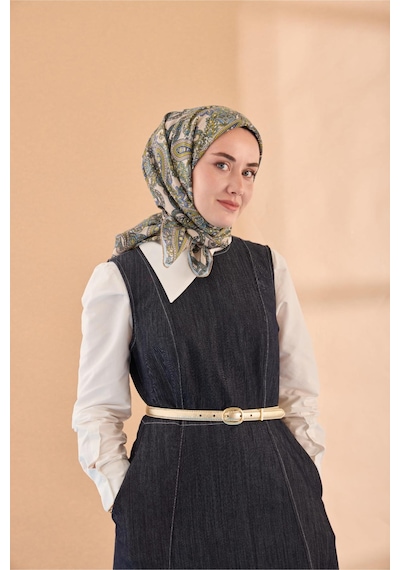 Silk Home Yaz Esintisi Eşarp 150002-06 Vizon, Bej, Lila Mavi, Sarı