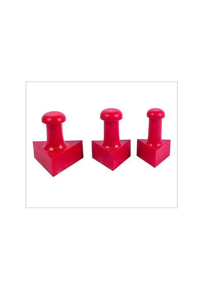 Mühür Kauçuk Alaşım Kırmızı Kaşe Üçgen 35x35
