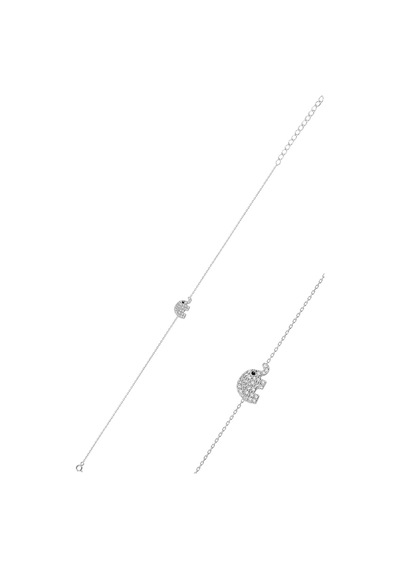 Gümüş Rodyumlu Zirkon Taşlı Fil Bileklik N11.26973