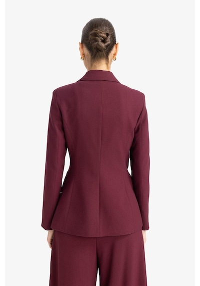 Defacto Fitted Düğmeli Blazer Ceket F7441ax25aubr34 Bordo