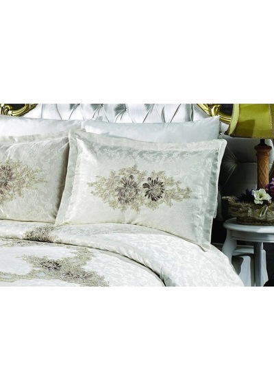 Jülide Polyester Pamuk Krem Pike Takımı Çift Kişilik 6 Parça 699 Krem