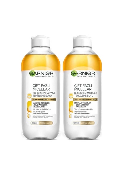 Garnier Çift Fazlı Micellar Makyaj Temizleme Suyu 2 x 400 ML