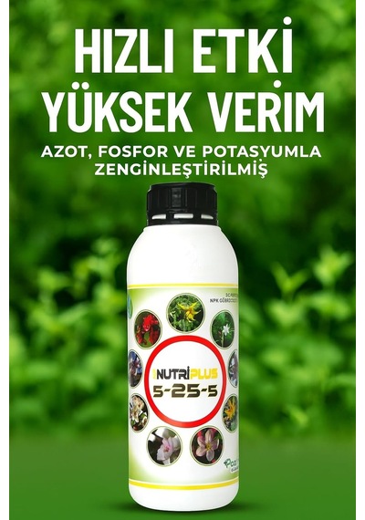 5-25-5 Azotlu Fosforlu Potasyumlu Çiçeklendirici N-p-k Çiçek Açtıran Gübre Sıvı Gübre 1 Litre Diğer