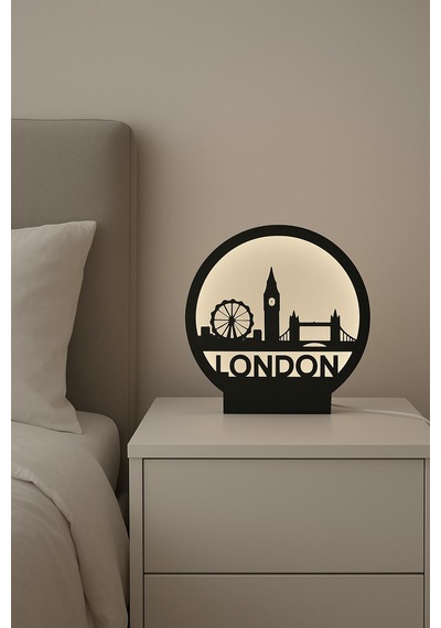 Printlab3d-london Glow Gece Lambas Beyaz - Siyah