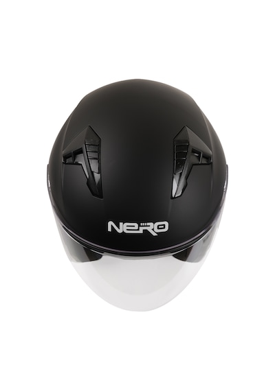Gp Nero Mks006-mb Şeffaf Vizörlü Motosiklet Yarım Kask Siyah